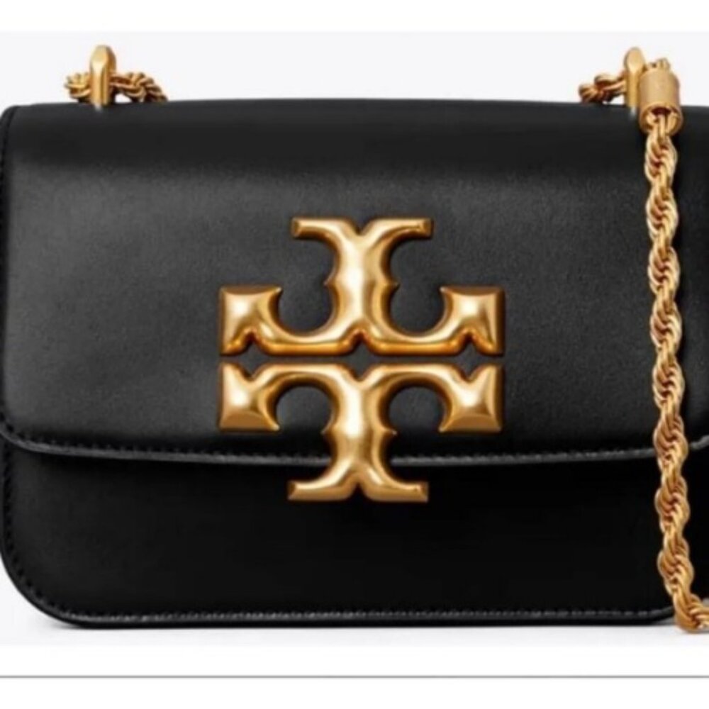 Refined Tory Burch Black Flap Shoulder Bag - Picture 2 of 8